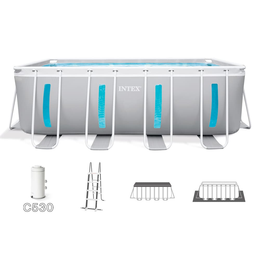 Intex Bazén Prism Frame Clearview Set 400 x 200 x 122 cm - 26770