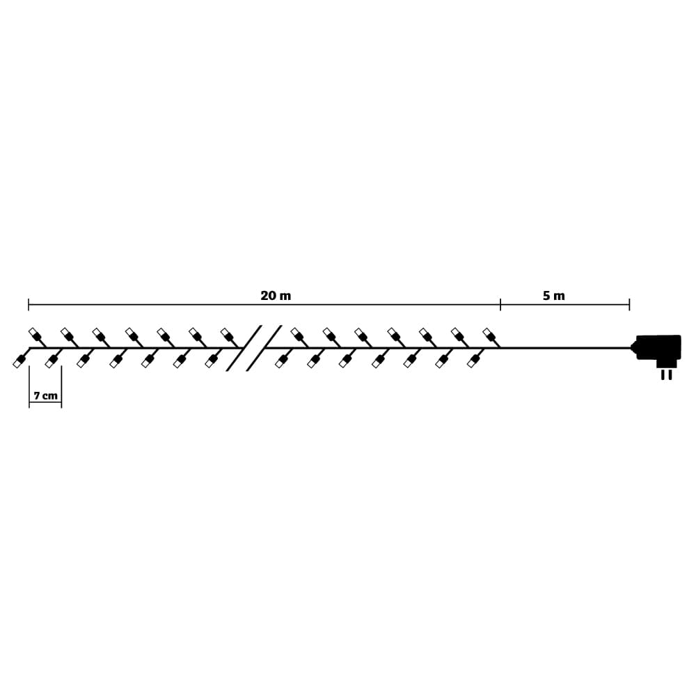 Platinium Světelný LED řetěz 300 diod, 25 m, XMLT-300A10-SB - náhled 3
