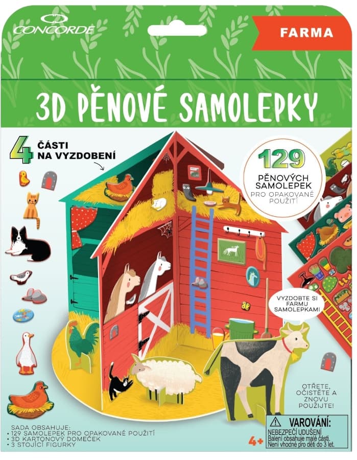Concorde 3D pěnové samolepky - farma