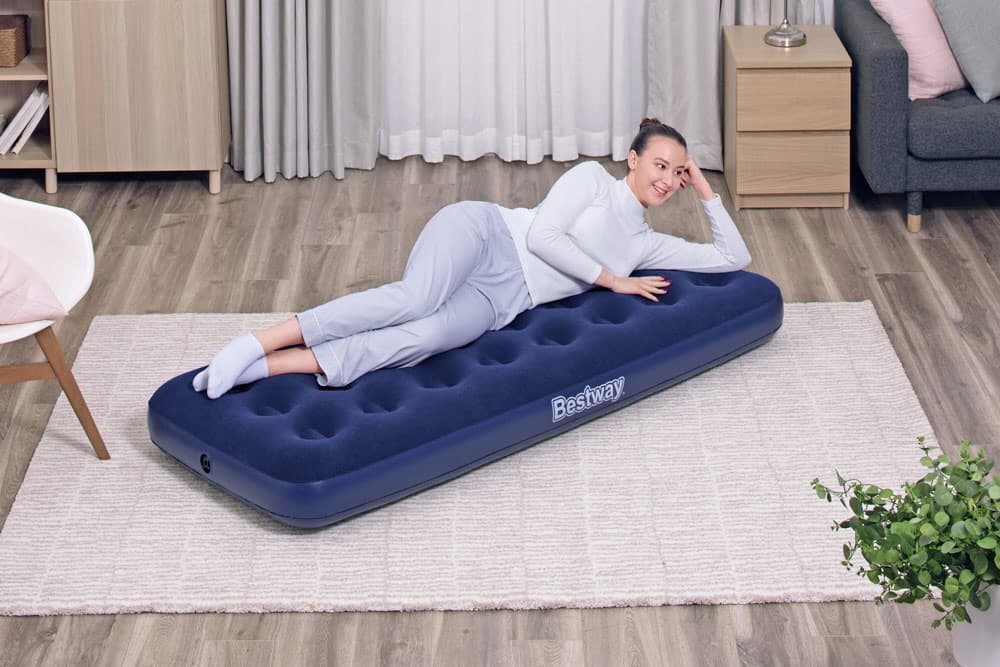 Bestway Air Bed Klasik Jr. Twin jednolůžko modrá 185 x 76 x 22 cm 67000 - náhled 2