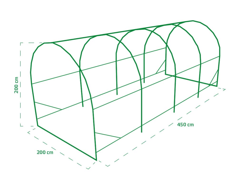 Garden King Zahradní fóliovník Atrium 450 x 200 x 200 cm PM-1310 - náhled 3
