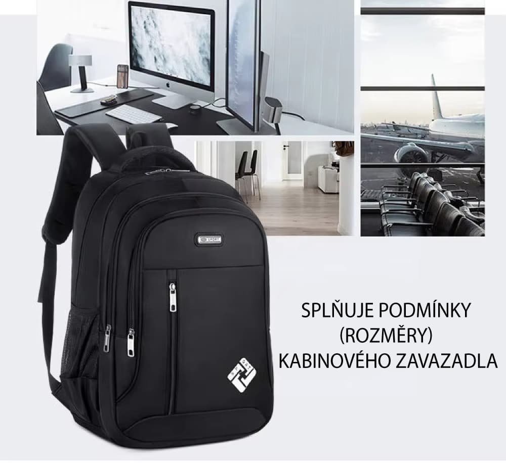 Platinium Batoh s USB portem 30 litrů černý 16″, BSP25 - náhled 5