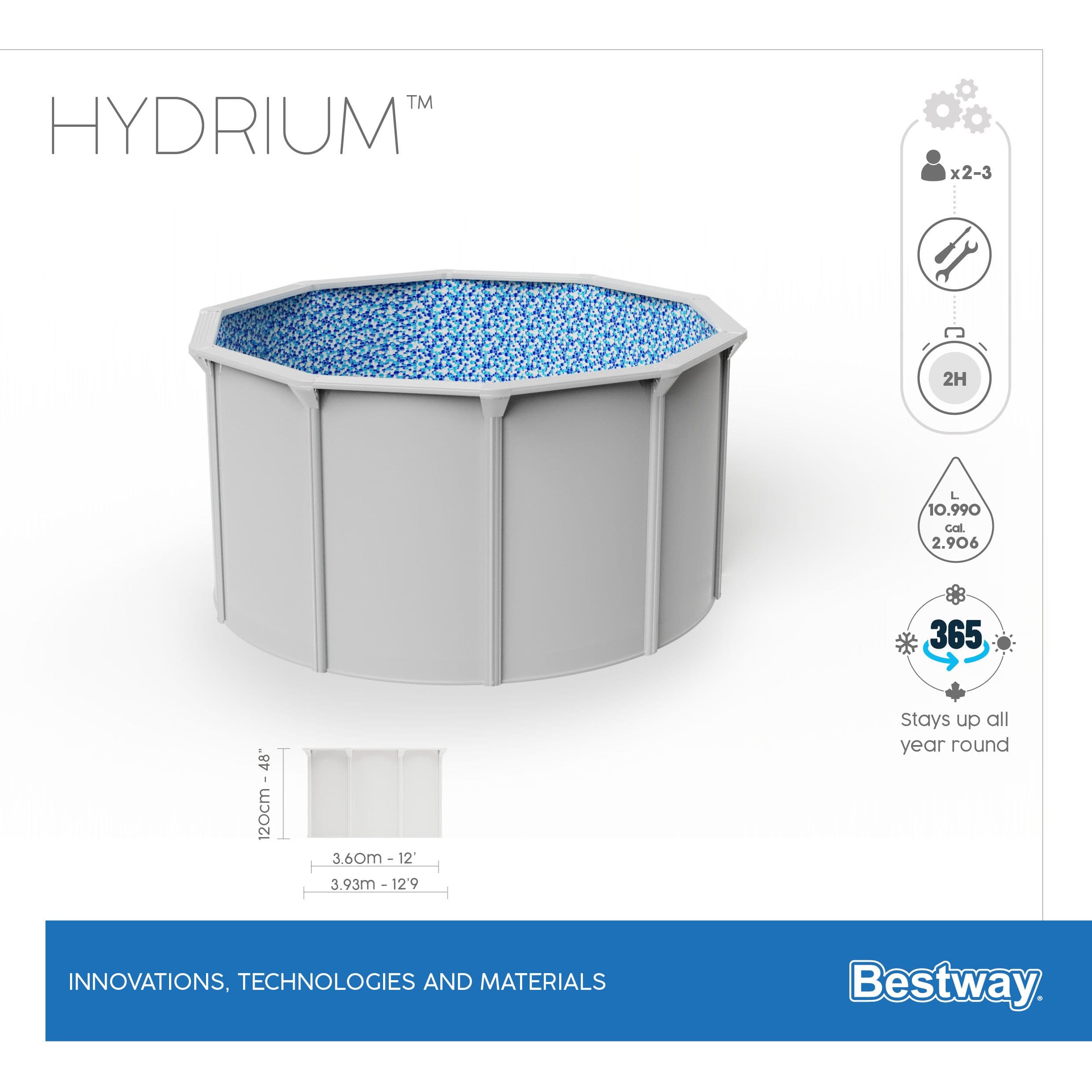 Bestway Bazén Hydrium 3,6 x 1,2 m - 56574 - náhled 4