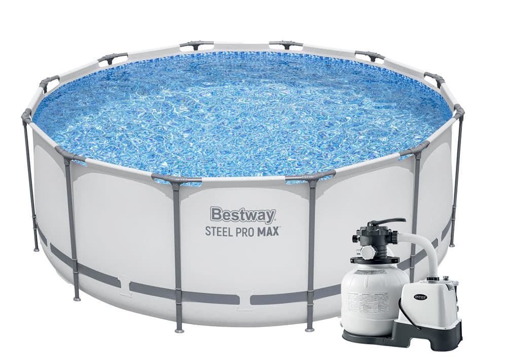 Bestway 16420PFKCS Bazén Steel Pro Max 3,66 x 1,22 m s pískovou filtrací KRYSTAL CLEAR 6000 l/hod se solinátorem