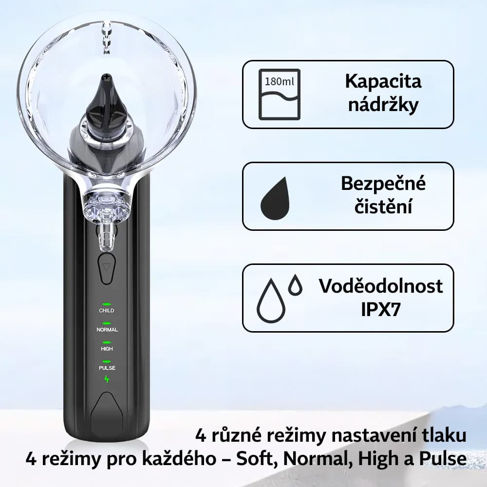 Wellife Elektrický čistič uší PURE WASH OME01 černý - náhled 3