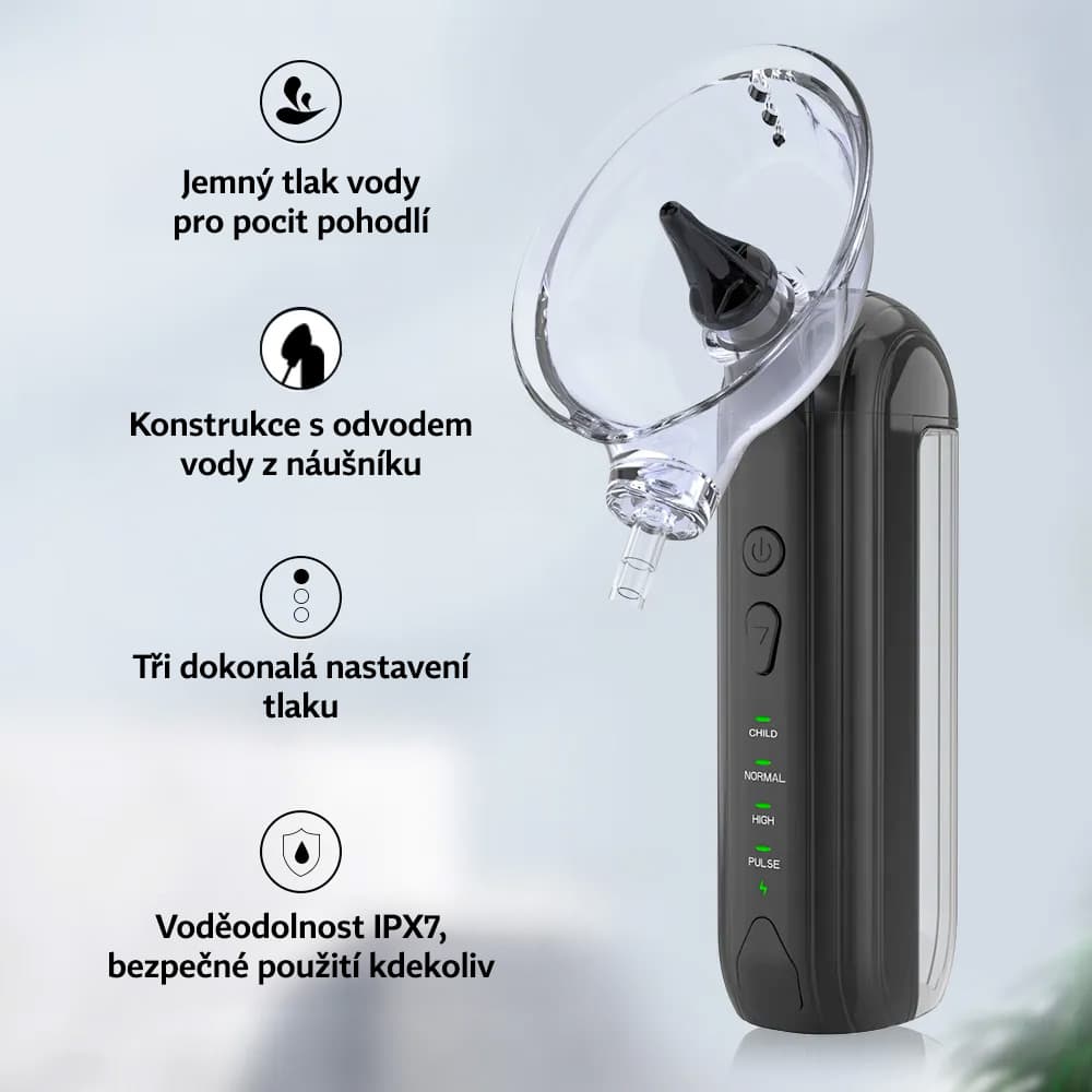 Wellife Elektrický čistič uší PURE WASH OME01 černý - náhled 4