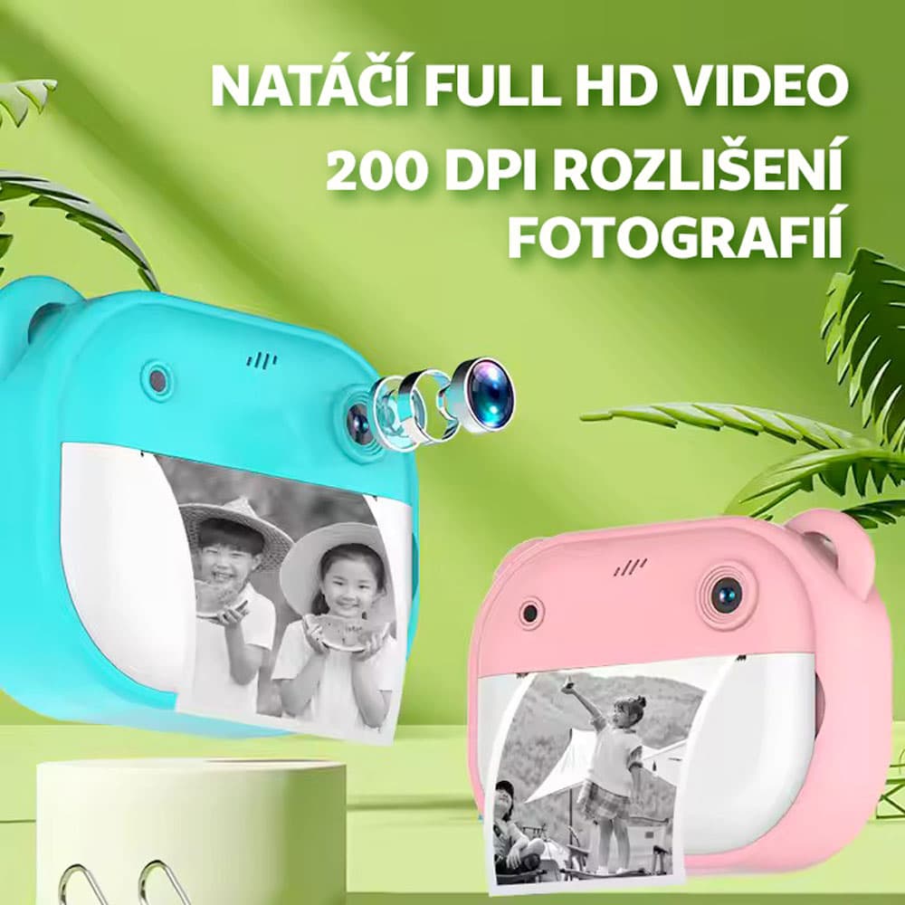 Platinium Digitální fotoaparát s okamžitou tiskárnou InstantPrint AX3290 - růžová - náhled 4