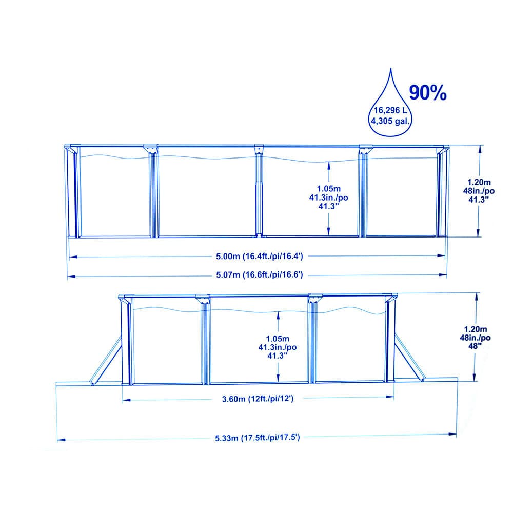 Bestway Bazén Hydrium Oval 5 x 3,6 x 1,2 m - 56586 - náhled 2