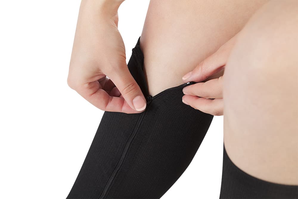 Wellife Kompresní punčochy FIT se zipem L-XL černé - náhled 3