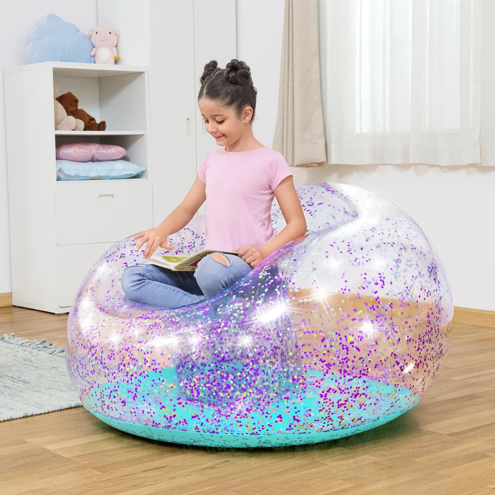 Bestway 75115 Nafukovací křeso GLITTER DREAM 114 x 112 x 66 cm - náhled 2