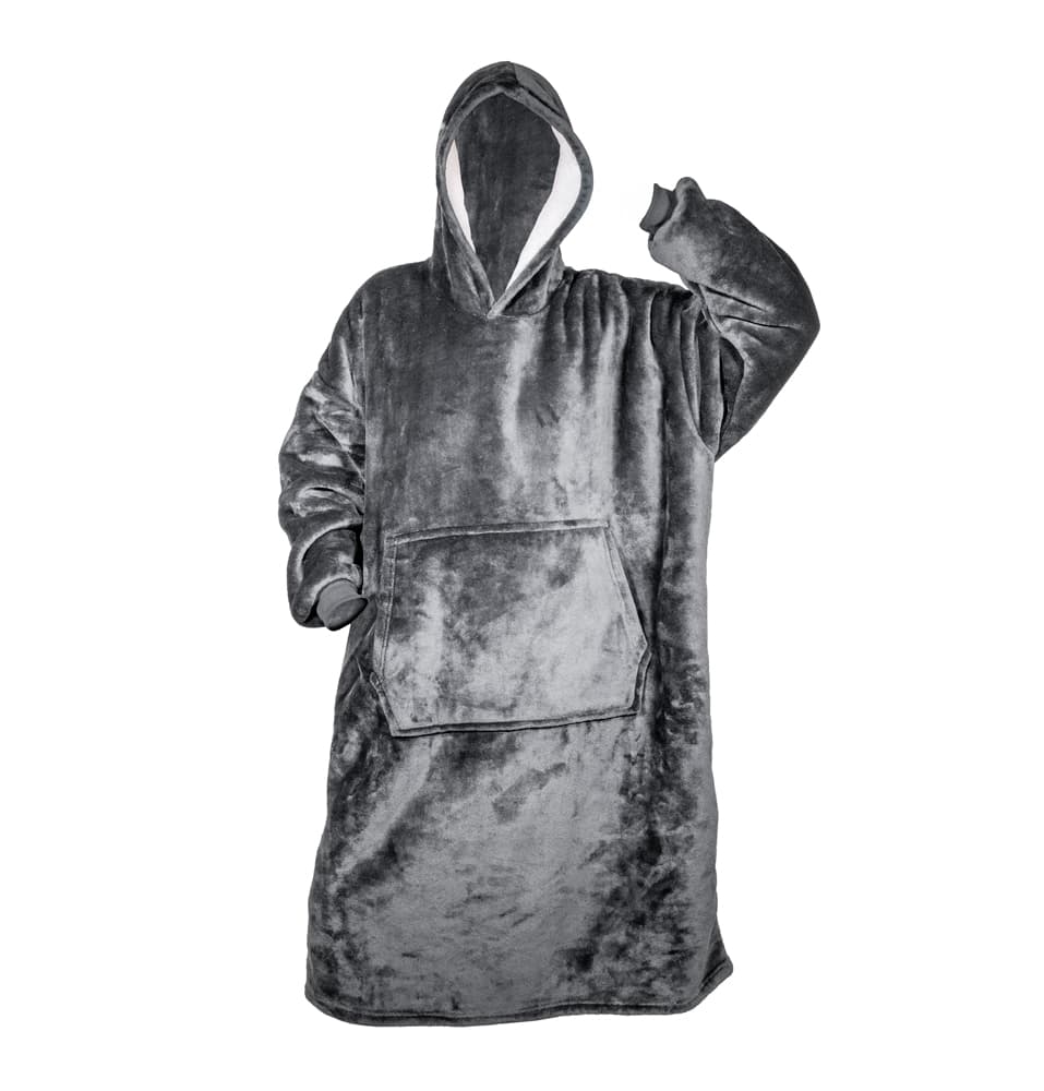 HomeLife Televizní mikina s kapucí HOODIE, S-XXL šedá (š:88cm, v:112cm)-88112H - náhled 5