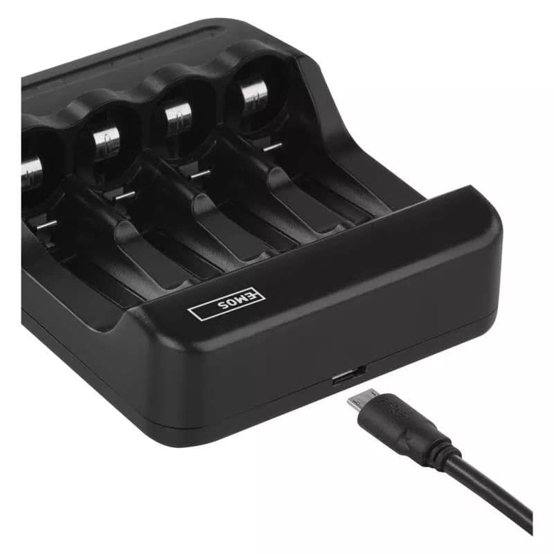 Emos Nabíječka baterií pro 4 x AA/AAA, 300 mA, napájení USB 5V/1A, BCN-40 - náhled 3