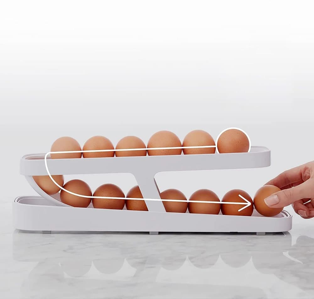 De Gusto Automatický podavač vajec EGG SLIDER 36 x 8 x 10 cm, bílá - náhled 2