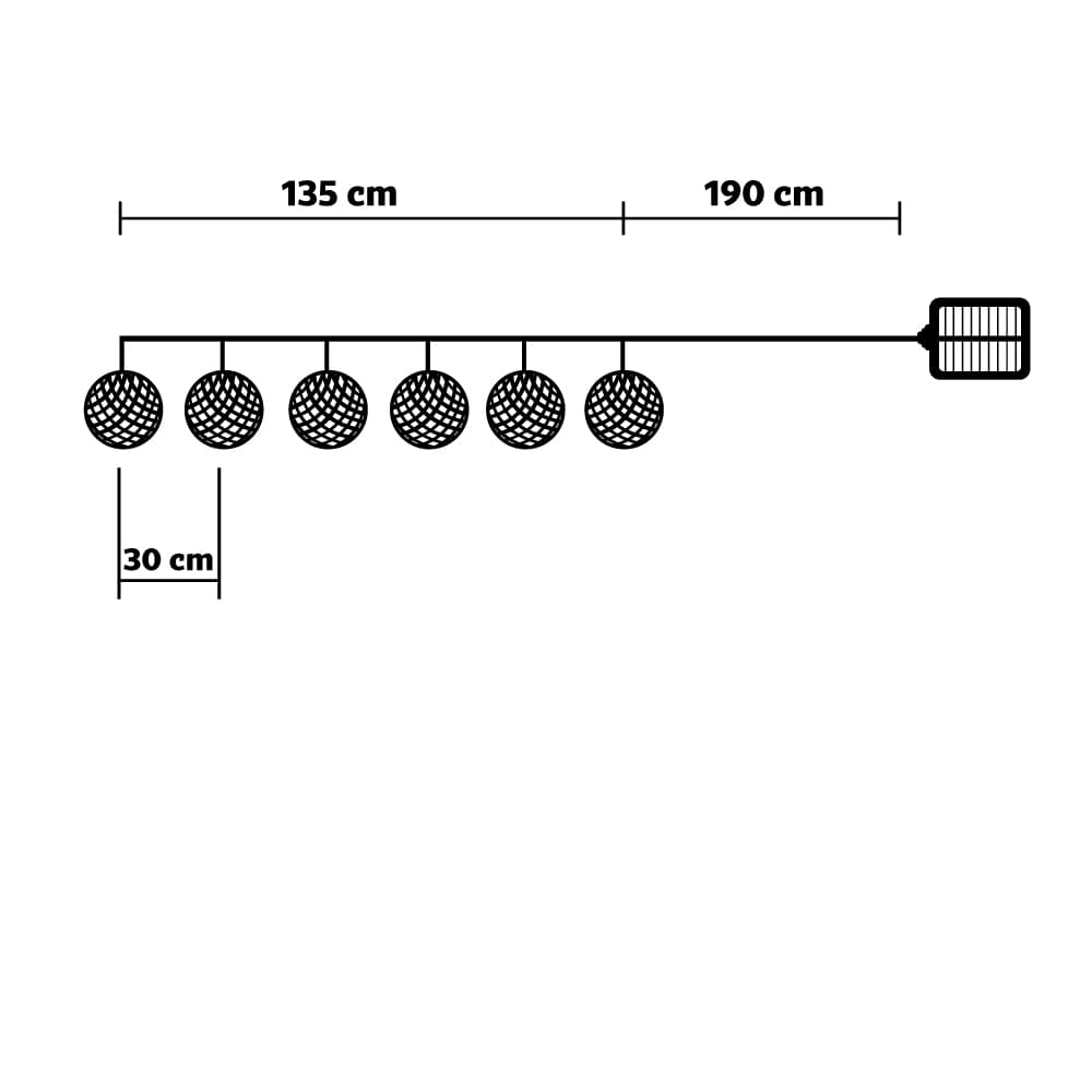 Garden King Solární světelný LED řetěz, 6 luceren, teplá bílá SL-1013 - náhled 5