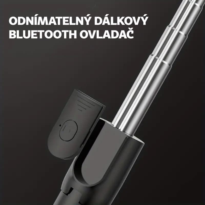 Platinium Teleskopická selfie tyč se stativem a bluetooth ovládáním R1S, černá - náhled 4