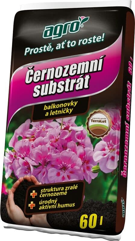 AGRO CS AGRO Černozemní substrát pro balkonové rostliny 60 l