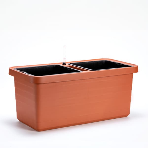 Plastia Samozavlažovací velkoobjemový truhlík Berberis DUO terakota 80 cm 80 cm 39 cm - náhled 3