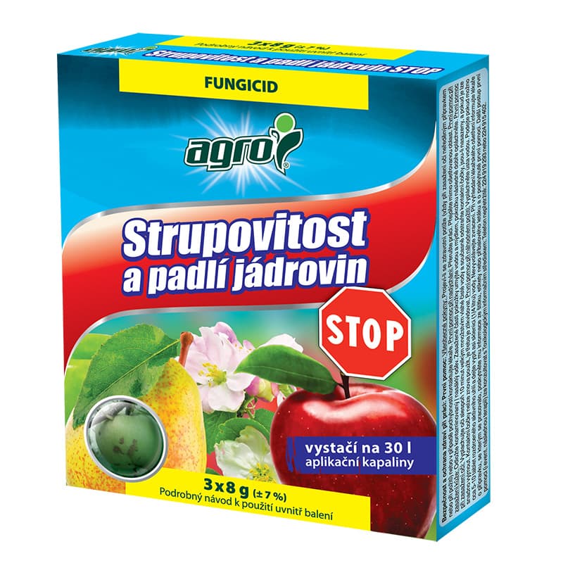 AGRO CS AGRO Strupovitost a padlí jádrovin STOP 3x8 g